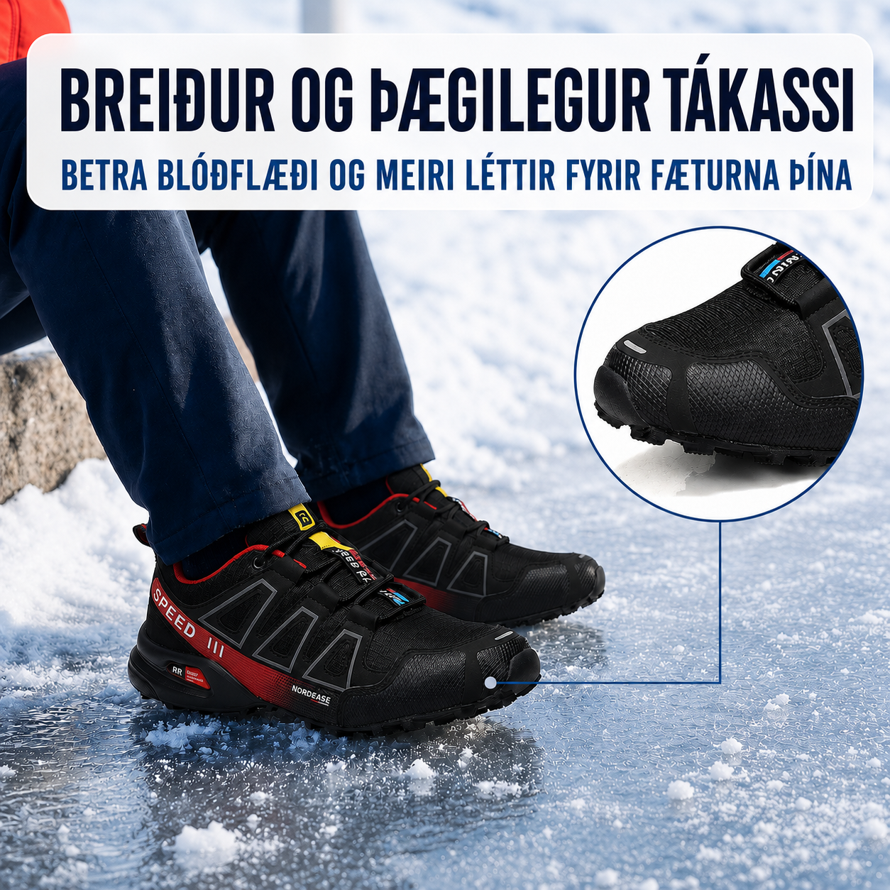 Nordease™ Bæklunargönguskór fyrir þreytta og auma fætur