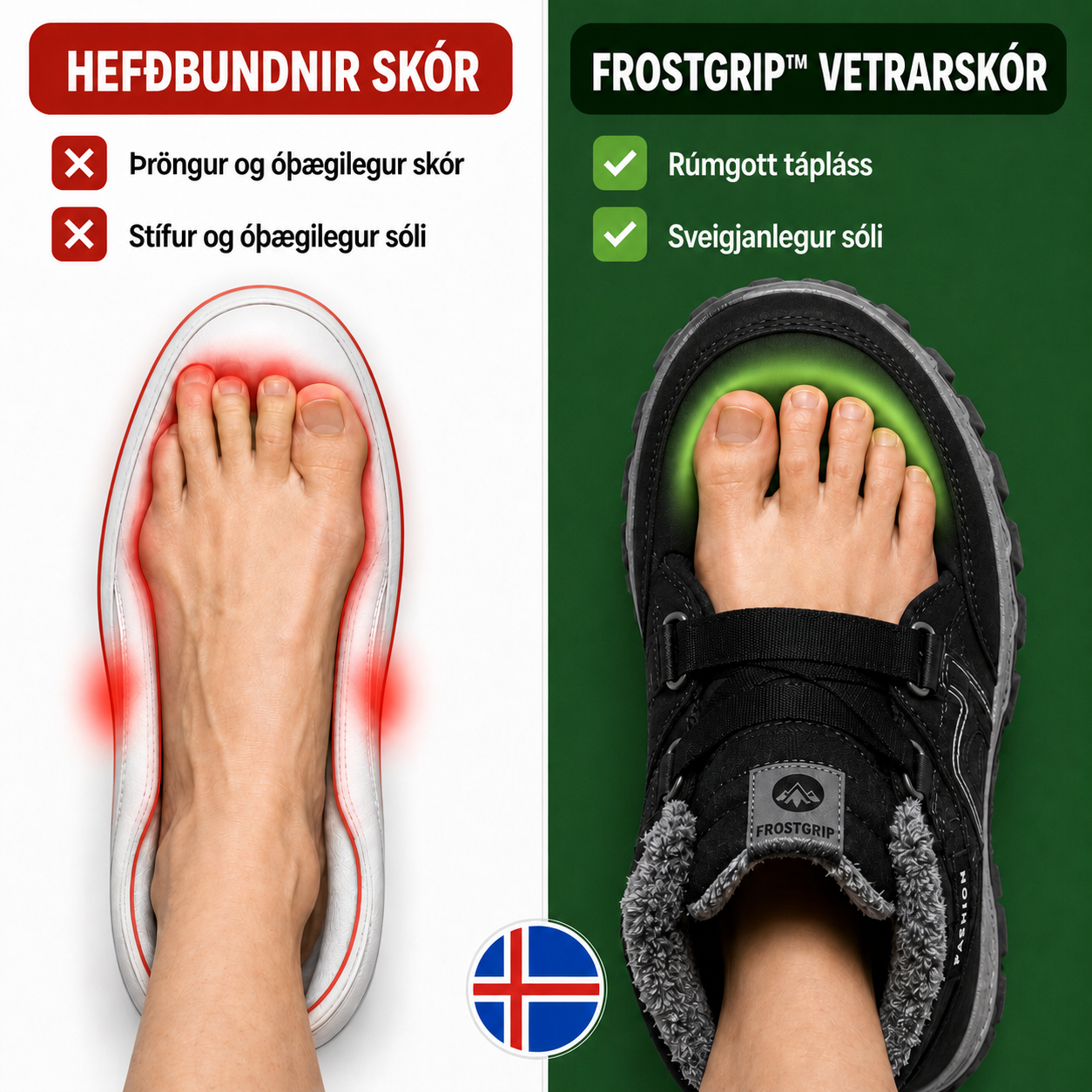 Frostgrip™ Bæklunarþægindi mæta vatnsheldu gripi