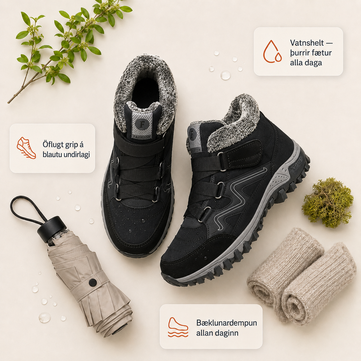 Frostgrip™ Bæklunarþægindi mæta vatnsheldu gripi